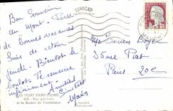 MODERN CARD Mont Saint Michel View and the Rock of Tombelaine