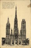 VINTAGE POSTCARD the Cathedral of Rouen Seen D together