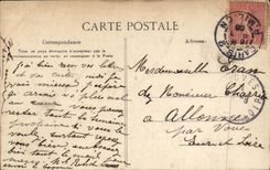 VINTAGE POSTCARD Heuresue Rencontre Beggar Folklore Couples