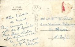 CPM Tours Hotel de Ville