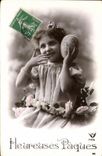 VINTAGE POSTCARD Happy Easter Child