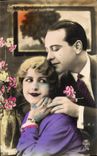 VINTAGE POSTCARD Couples Woman