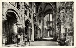 VINTAGE POSTCARD Mont Saint Michel the Interior Abbey of L Romance church