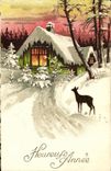 VINTAGE POSTCARD Happy Year Hind