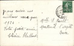 VINTAGE POSTCARD Happy New Year Caht Kitten