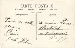 CPA Heureuse Annee Enfant Bouquet de fleurs 