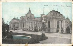VINTAGE POSTCARD Paris the Petit Palais Elysees Field
