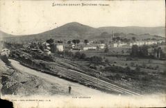 VINTAGE POSTCARD Laveline In front of Heathers Train