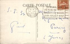 CPA Versailles Panorama du Chateau et des Jardins