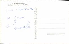 CPM Normandie Le Sport Nautique sur la Cote Lion Bateau