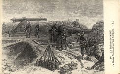 VINTAGE POSTCARD the Defense of Paris National guard on the Militaria Walls