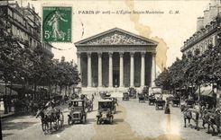 VINTAGE POSTCARD Paris L Church Sainte Madeleine