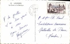 CPM Lourdes La Grotte et la Basilique