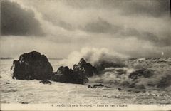 VINTAGE POSTCARD Dimensions of the English Channel Strong gale D Western