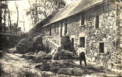 CPA Manche L habitat rural Folklore 