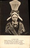 CPA Le Bonnet Rond Folklore FEmme 