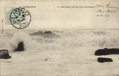 VINTAGE POSTCARD heavy weather on the Dimensions Normans