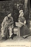 VINTAGE POSTCARD Old Costumes of Norman Peasants Folklore
