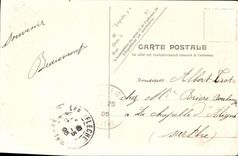 CPA Premier rendez Vous Femme Eventail