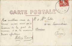 CPA Bonne Annee Femme Avion 