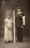 CARTE PHOTO Enfants Communion Cherbourg