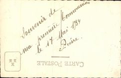 CARTE PHOTO Enfants Communion Cherbourg