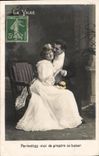 VINTAGE POSTCARD Allow me to take this Femme kiss the waltz