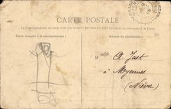 POSTAL Compiegne de la VENDIMIA la horquilla del parque de Napoleon