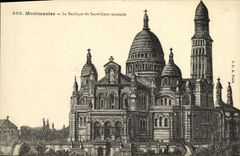 VINTAGE POSTCARD Montmartre the Basilica of the Sacring Heart termince