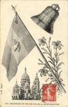 CPA Souvenir du Sacre Coeur de Montmartre Cloche Drapeaun 