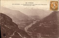 VINTAGE POSTCARD Heavy the Chain of the Pyrenees and the Valley seen L Observatory of the Peak of Jer