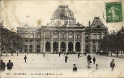 POSTAL Le Havre de la VENDIMIA el ataque frontal de la bolsa de accion