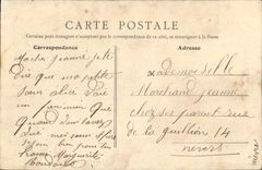 VINTAGE POSTCARD Cercy the Tower edges of L Aron