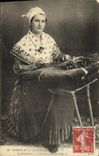 VINTAGE POSTCARD Scenes of the Life Normandy the lacemaker Folklore