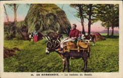 VINTAGE POSTCARD In Normandy Vachere of Bessin Folklore