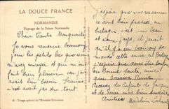 POSTAL Normandia Payage de la VENDIMIA del normando de Suiza