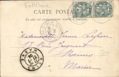 VINTAGE POSTCARD Studies Costumes My Premierre Cap Child Folklore