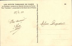 Tablas de la POSTAL de la VENDIMIA pequenas de Paris el panteon