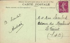 VINTAGE POSTCARD Pleneuf View taken of the Martyrdom L church