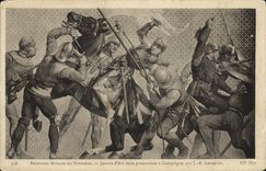 CPA Peintures Murales du Pantheon Paris Jeanne d Arc faite prisonniere a Compiegne Lenepveu