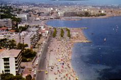 POSTAL MODERNA aire visto Antibes