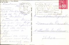 POSTAL MODERNA aire visto Antibes