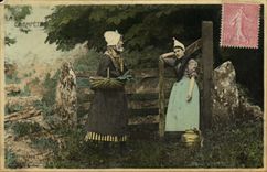 CPA La Vie Champetre Folklore Costume