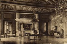 VINTAGE POSTCARD Pau the Large Living room of the Castle Henri lV