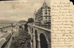 VINTAGE POSTCARD Hotel Gassion and the Low city Pau