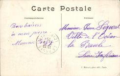 VINTAGE POSTCARD Rescue of Shipwrecks remainders on a wreck