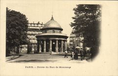 VINTAGE POSTCARD Paris Entered of the Park Heaps