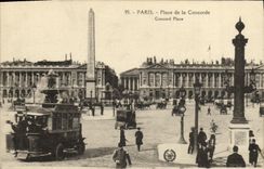 CPA Paris Place de la Concorde Autobus