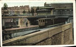 VINTAGE POSTCARD Paris the Subway Subway Bastille