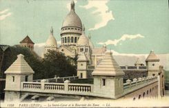 CPA Paris Le Sacre Coeur et le Reservoir des Eaux